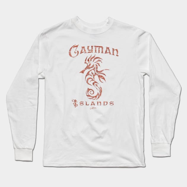 Cayman Islands Seahorse Long Sleeve T-Shirt by jcombs